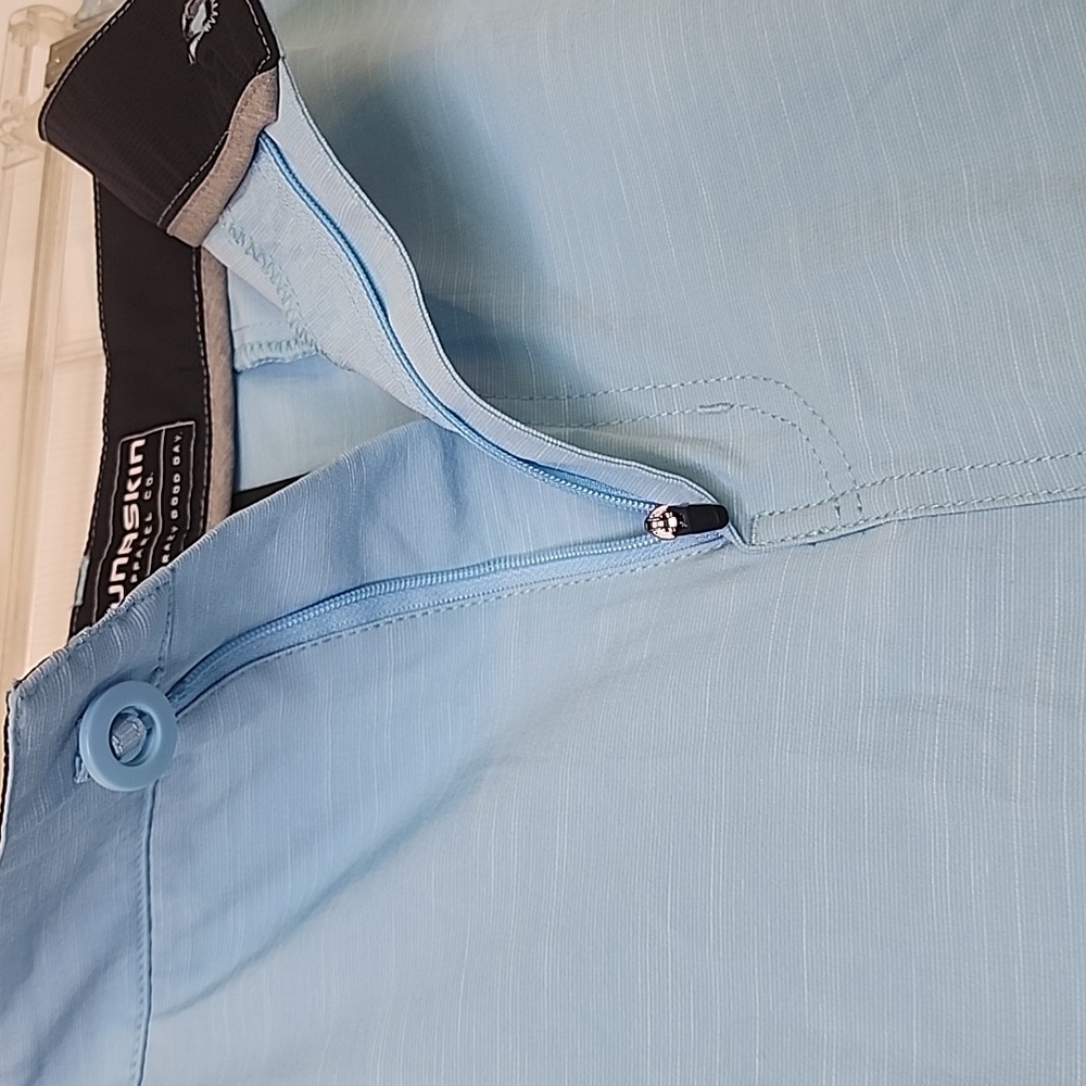 Tunaskin Mens Light Blue Fishing Shorts Size 40 - Picture 4 of 14